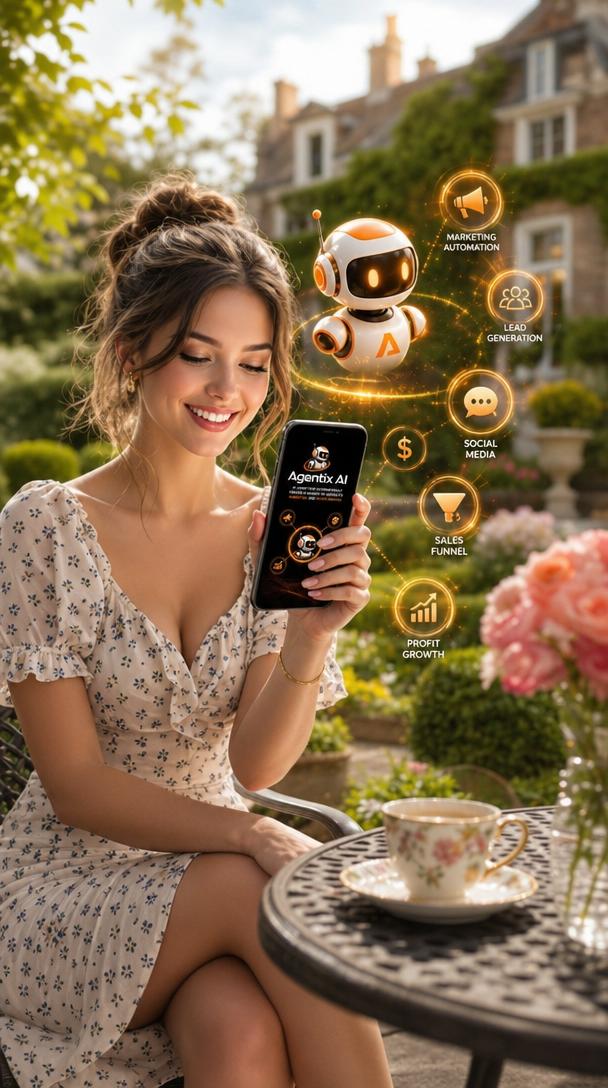 Agentix product mockup collage wide layout