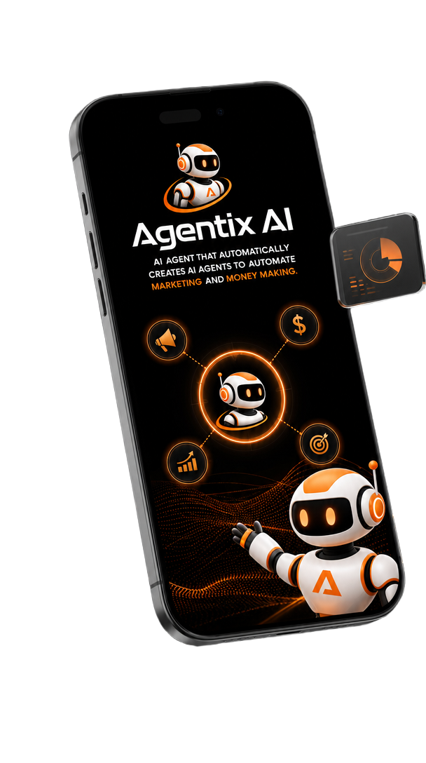 Agentix software box and dashboard square mockup